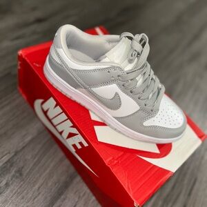 Nike Light Gray and White Athletic Shoes